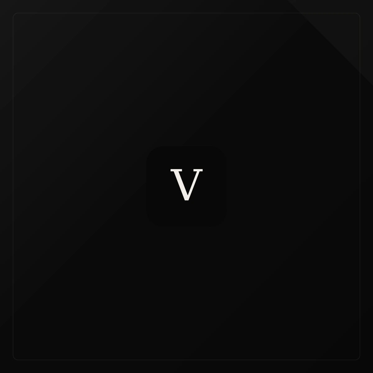 Logo de VOZ Company sobre fondo negro de su identidad visual